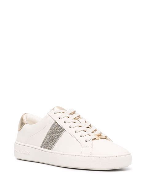 irving stripe lace up michael kors|Irving Glitter and Leather Stripe Sneaker .